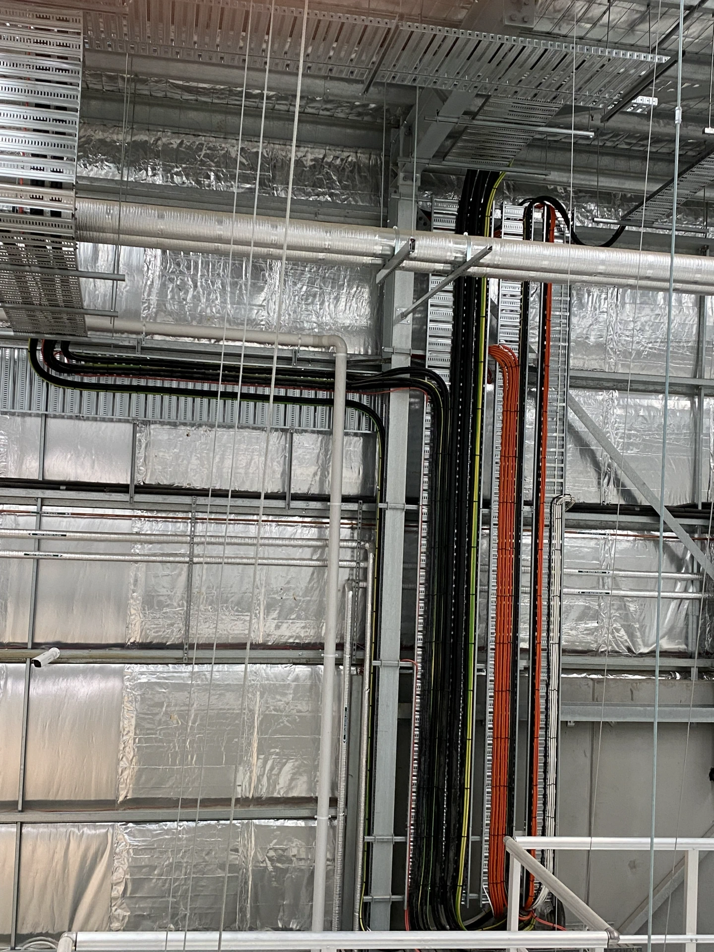 Vertical Cable Riser Industrial Installation